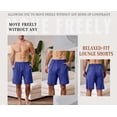 thumbnail image 6 of MoFiz Men's Bamboo Rayon Pajama Shorts with Pockets Loungewear 3-Pack for Men, 6 of 9