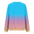 thumbnail image 4 of AGWOLF Crew Neck Sweatshirts Loose Gradient Print Long Sleeve Pullover Oversized Drop Shoulder Tops, 4 of 5