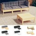 thumbnail image 6 of vidaXL 4 Piece Patio Lounge Set with Anthracite Cushions Pinewood, 6 of 17