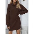 thumbnail image 2 of LAICAIW Robe Chandail Longue Ample à Col Roulé Oversize pour Femmes, 2 of 7