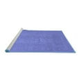thumbnail image 2 of Ahgly Company Machine Washable Indoor Round Abstract Blue Contemporary Area Rugs, 4' Round, 2 of 4
