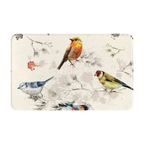 Bathroom Rugs Non Slip Washable - Little Birds Kitchen Mats for Floor, Area Rugs for Entryway Rugs Indoor, Laundry Bathroom Room Door Rug with Rubber Backing 20x31.5in