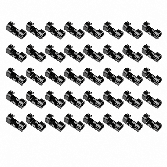 40 PCS Adhesive Cable Clips,Wire Clips for Cable Management Under Desk Car Wall TV PC,Ethernet Cord Organizer Holder,No Residue Strong Durable Nylon