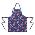 thumbnail image 2 of Pioneer Flower Floral Print Pattern Apron for Women and Men, Cotton Linen Waterproof with Pockets, Adjustable, 33x27 Inch for Kitchen, Gardening, BBQ, Salon, 2 of 6