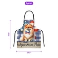 thumbnail image 5 of Patriotic Pomeranian 4th of July Independence Paws Apron Pom Dog Lover Gifts for Cooking Grilling Baking Painting Gardening - 02010, 5 of 5