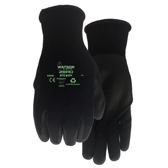 Guantes Watson Gloves Stealth XL de nylon/nitrilo Zero negros