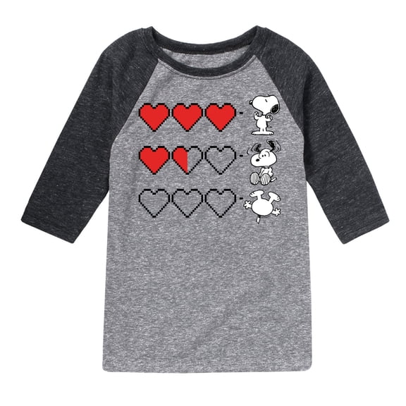 Peanuts - Snoopy Game Hearts - Toddler & Youth Raglan Graphic T-Shirt