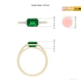 thumbnail image 5 of ANGARA Lab Grown 1 Ct Emerald-Cut Emerald Side Stone Engagement Ring for Women in 14K Yellow Gold (Size-7x5mm) | May Birthstone, Birthday, Anniversary, Jewelry Gift for Women | Lab-Grown Emerald Ring, 5 of 9