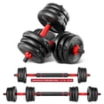 thumbnail image 2 of FONDOTIN 1 Set Adjustable Dumbbell Weight Set PE Red for Gym Training, 2 of 5