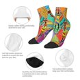 thumbnail image 6 of Bingfone Dancing African Womans Design Patterned Men'S Women'S Casual Cotton Socks, 6 of 9