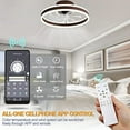 thumbnail image 4 of 20 Inch Low Profile Ceiling Fans with Remote Control and APP,Kids Modern Indoor Ceiling Fan with Lights,3 Light Color Change and 6 Speeds for Bedroom, Living Room,Kitchen, 4 of 7