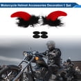 thumbnail image 2 of Accesorios para Casco de Motocicleta Decoración Cuernos Demonios Rojos con Pelaje Negro para Cascos de Motocicleta Bicicleta Esquí Stickers Rojos Negros 1 Juego, 2 of 6