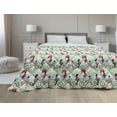 thumbnail image 1 of Floral Down Alternative Comforter, Repetitive Colorful Hand Drawn Flowers Illustration, Microfiber Quilt for All Season, 5 Sizes, Multicolor, by Ambesonne, 1 of 3