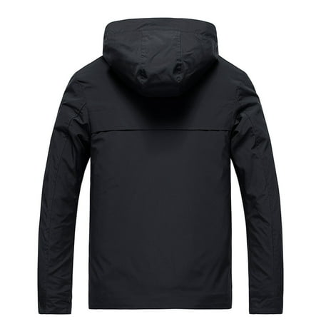 

Men s Long Sleeve Work Wear Casual Solid Color Baseball Jacket Hooded Jacket Mens Ski Bibs And Coat
