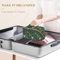 thumbnail image 3 of FORMRS Makeup Bag Travel Cosmetic Organizer for Women Fold Flat Zipper Pouch with Handle, Tiger and Peacock Pattern, 3 of 8