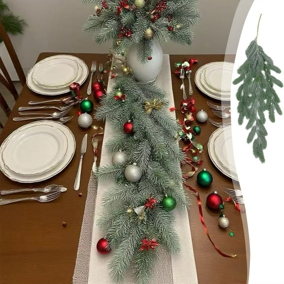 3.3 Ft Christmas Garland - Cedar Garland - Cypress Garlands - Artificial Touch Pine Garlands - Garland Christmas Decorations for Home Dining Table Mantel Porch Winter Christmas Decor