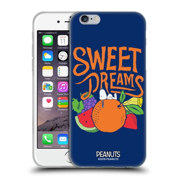 Head Case Designs Officially Licensed Peanuts Naturally Sweet Sweet Dreams Snoopy Soft Gel Case Compatible with Apple iPhone 6 / iPhone 6s