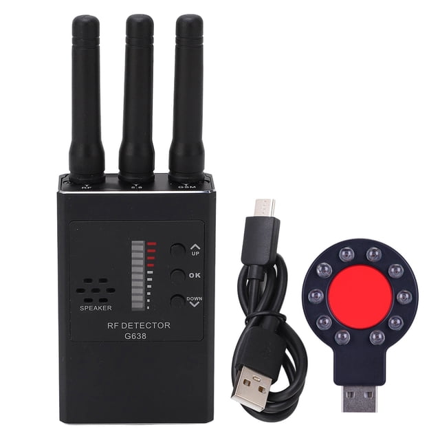 Detector de dispositivos ocultos, Detector antiespía con aviso de vibración de sonido ligero y sensible, escáner de señal GPS RF