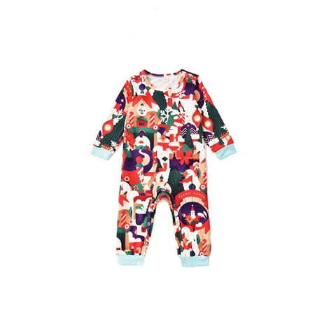 

REORIAFEE Xmas Matching Christmas Pjs for Adults Kids Christmas Print Tops With Pants Family Matching Pajamas Set Toddler 6 Months