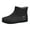 Black, variant on Women's Fashion Ankle B𝗈𝗈𝑡𝑠 S𝗅ip On Plastic Rain Shoes Wate𝗋proof Outdoor Casual Shoes Lightweight Non-S𝗅ip Booties So𝗅id Color Che𝗅sea Booties