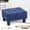 Navy Blue, variant on MoNiBloom Footstool Ottoman with Padded Seat, Modern Cotton-linen Footrest, Rectangular Seat Stool, Sandy Beige