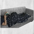 thumbnail image 6 of Dandelion Soft Flannel Fleece Throw Blanket, Abstract Floral Background Flourishing Nature Romantic Botanical Arrangement, Cozy Plush for Indoor and Outdoor Use, 60" x 80", Indigo White, by Ambesonne, 6 of 6