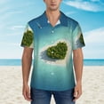 thumbnail image 4 of Balery Paradise Island Print Men's Hawaiian Shirts Short Sleeve Beach Shirt Relaxed Fit Vacation Button Down Shirts-X-Large, 4 of 9