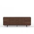 thumbnail image 4 of Atlas 78" x 28" Highboy Modern TV Stand Cabinet And Sideboard - Walnut Frame, Walnut Door/Drawers, Black Base, 4 of 8