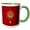 Green/White, variant on 3drose, Sign of Pig in Chinese on Gold Look Diamond Shape, Elegant Tassel, Red, 11oz Two-tone Black Mug