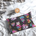 thumbnail image 5 of Pofeuu Cat Icecream Print Polyester Microfiber Plush Pillowcases, Super Soft and Cozy Pillow Case Covers with Envelop Closure（Pillow core not included）-14"x20", 5 of 6