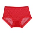 thumbnail image 1 of Gibobby Bragas elásticas para mujer Bragas sexis para mujer, bragas de mujer de talla grande de cintura media con de Jacquard de de malla encantador(Rojo， XXL), 1 of 5