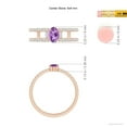 thumbnail image 4 of ANGARA Natural Oval Amethyst Parallel Split Shank Ring with Accents in 14K Rose Gold for Women (Size-6x4mm) | February Birthstone, Anniversary, Jewelry Gift for Women | Natural Amethyst Ring, 4 of 9