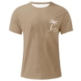 thumbnail image 4 of Yertdoel Mens T-Shirts Fashion Palm Tree Tropical Printed Graphic Beach Tee Tops Solid Color Round Neck Summer Vacation Casual Short Sleeve Shirts, 4 of 5