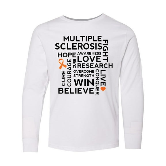 Inktastic Multiple Sclerosis MS Awareness Walk Long Sleeve Youth T-Shirt