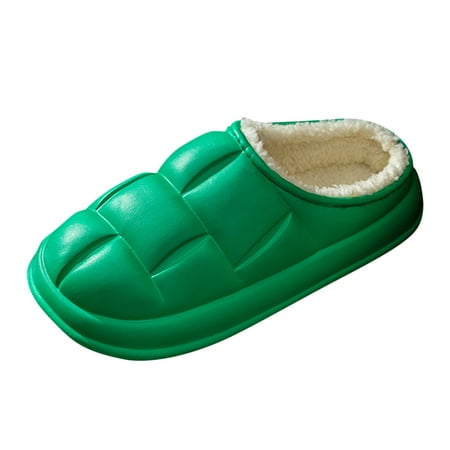 

fvwitlyh Slippers for Women Plush House Slippers for Women Couple Women s Half Bao Heeled Cotton Slippers Autumn And Winter Bling Slippers for Women