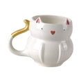 thumbnail image 2 of Taza de café, taza de agua, reutilizable, linda, con asa, taza de té, taza de sopa para mantener caliente o Blanco, 2 of 9