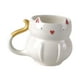 thumbnail image 2 of Taza de café, taza de agua, reutilizable, linda, con asa, taza de té, taza de sopa para mantener caliente o Blanco, 2 of 9