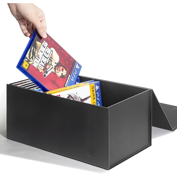 Caja de almacenamiento de videojuegos compatible con juegos PS5, PS4, PS3, juegos XBOX1, funda protectora magnética para caja de videojuegos, almacena hasta 20 casos, 1 paquete