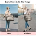 thumbnail image 5 of Green and Red Christmas Plaid Pattern Travel Tote Bags for Women Carry On,Large Weekender Bags for Women Travel,Multi Functional Duffle Bag for Work,Shopping,Sports, 5 of 5