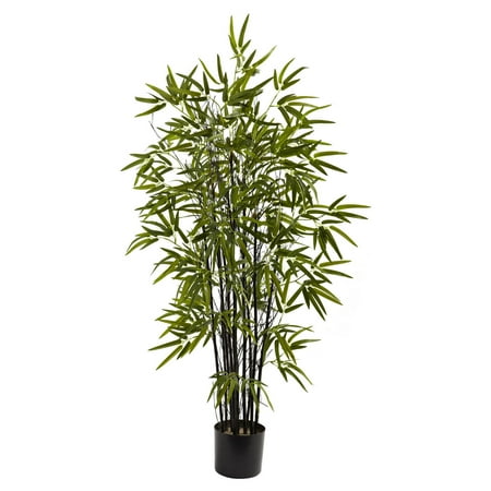 Faux Bamboo Tree - Nearly Natural 4' Black Bamboo Tree