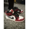 thumbnail image 1 of Ni - ke Ni - ke Boys Air Jordan 1 Mid 640734-173 Red Basketball Shoes Sneakers Size 2Y, 1 of 5