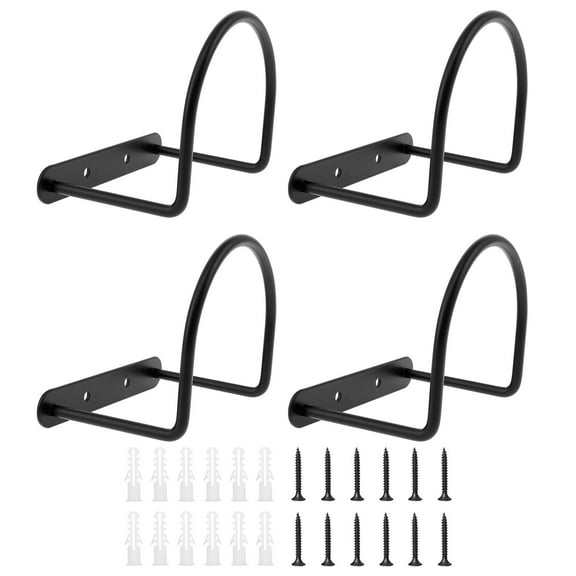 Sutowe 4 Pcs Cowboy Hat Rack for Wall Iron Cowboy Hat Holder Wall Mounted Cowboy Hat Hanger Space Saving Western Cowboy Hat Rack Decorative Hat Hooks for Display Black
