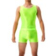 thumbnail image 5 of Mens Shiny Glossy Tracksuits Fitness Tank Top With Boxer Shorts Activewear Sets, 5 of 8