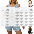 thumbnail image 3 of Women's Summer Two Piece Lounge Set Sleeveless Crop Tank Top with Side Split Shorts Cutout Detail Casual White, 3 of 7