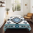 thumbnail image 4 of Blue Aztecs Tapestry for Bedroom Wall Hanging Tapestry, Southwestern Stripe Native American Boho Ceiling Backdrop Tapestries Poster Blanket Wall Decor for Teens Room Living Room Dorm 55" x 73", 4 of 8