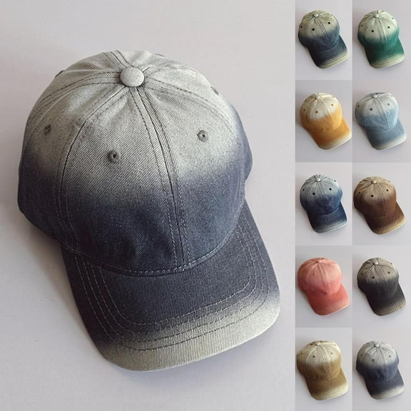 NAISIBABY Boys Girls Baseball Hat, Adjustable Fashion Gradient Unisex Kids Outdoor Baseball Cap Gray