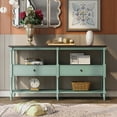 thumbnail image 2 of Wooden Console Table for Living Room, Hallway, Sofa Table with 3-Tier Open Storage Shelf and Two Drawers, 2 of 8