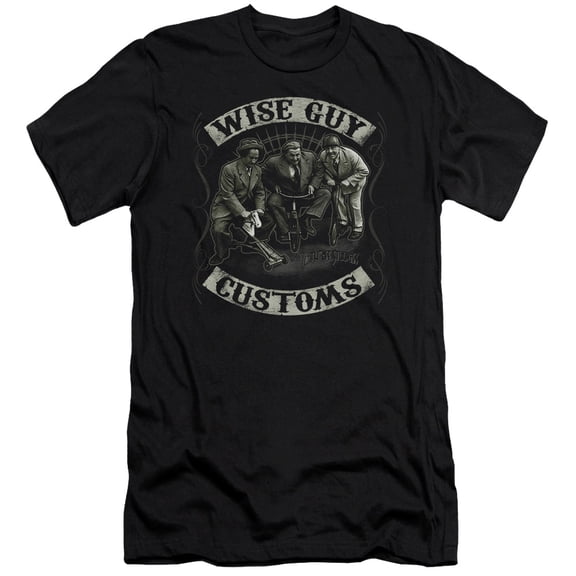 Three Stooges Wise Guy Customs S/S Adult 30/1 T-Shirt Black