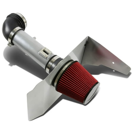 For 12-15 Chevy Camaro Silver Coated Aluminum Air Intake Pipe+Red Filter System - V6 13 14