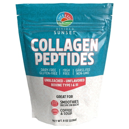 Divided Sunset Collagen Peptides Powder Mix  Unflavored - Unbleached  8 oz